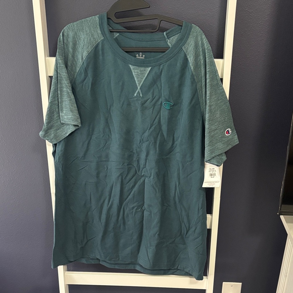 Champion Men's Blue Short Sleeve Tee